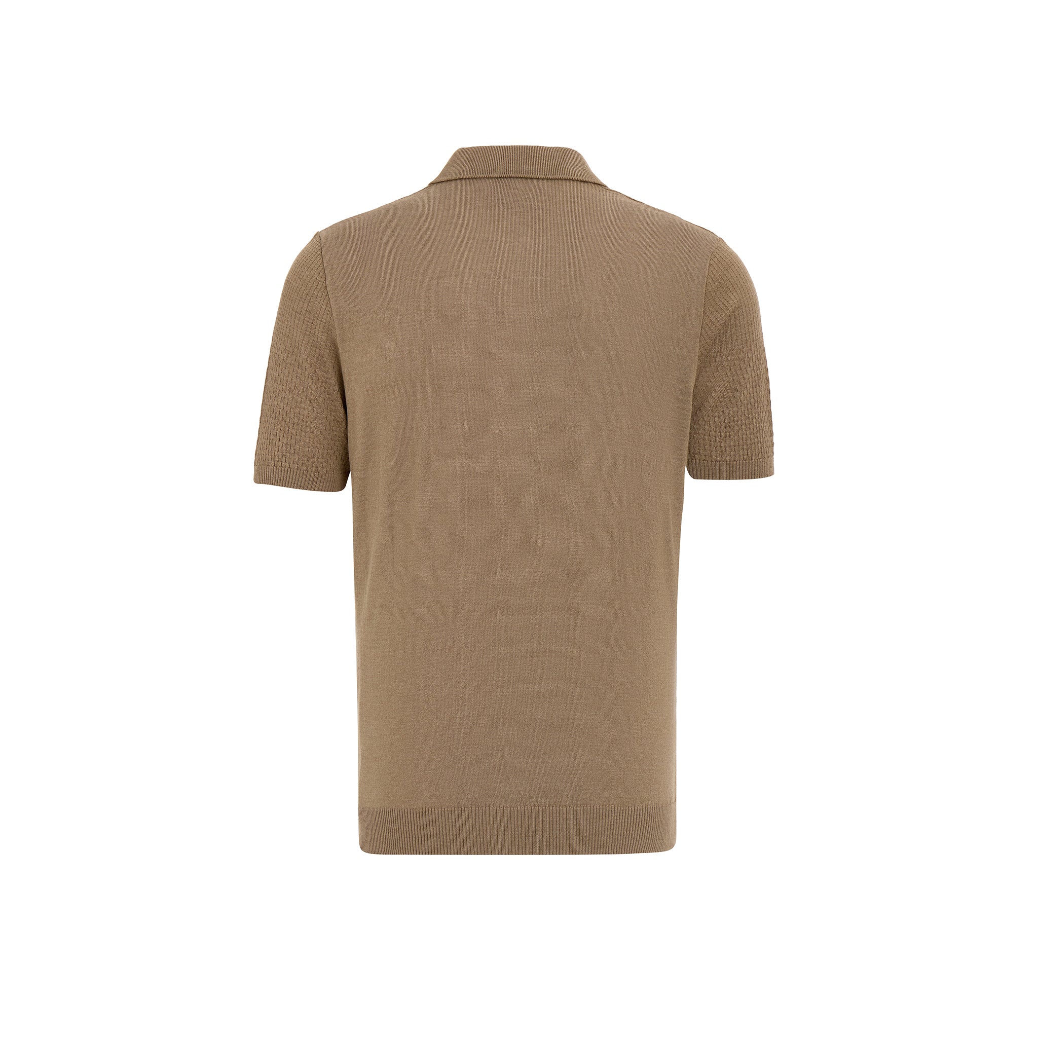 Poloshirt mit Reißverschluss braun