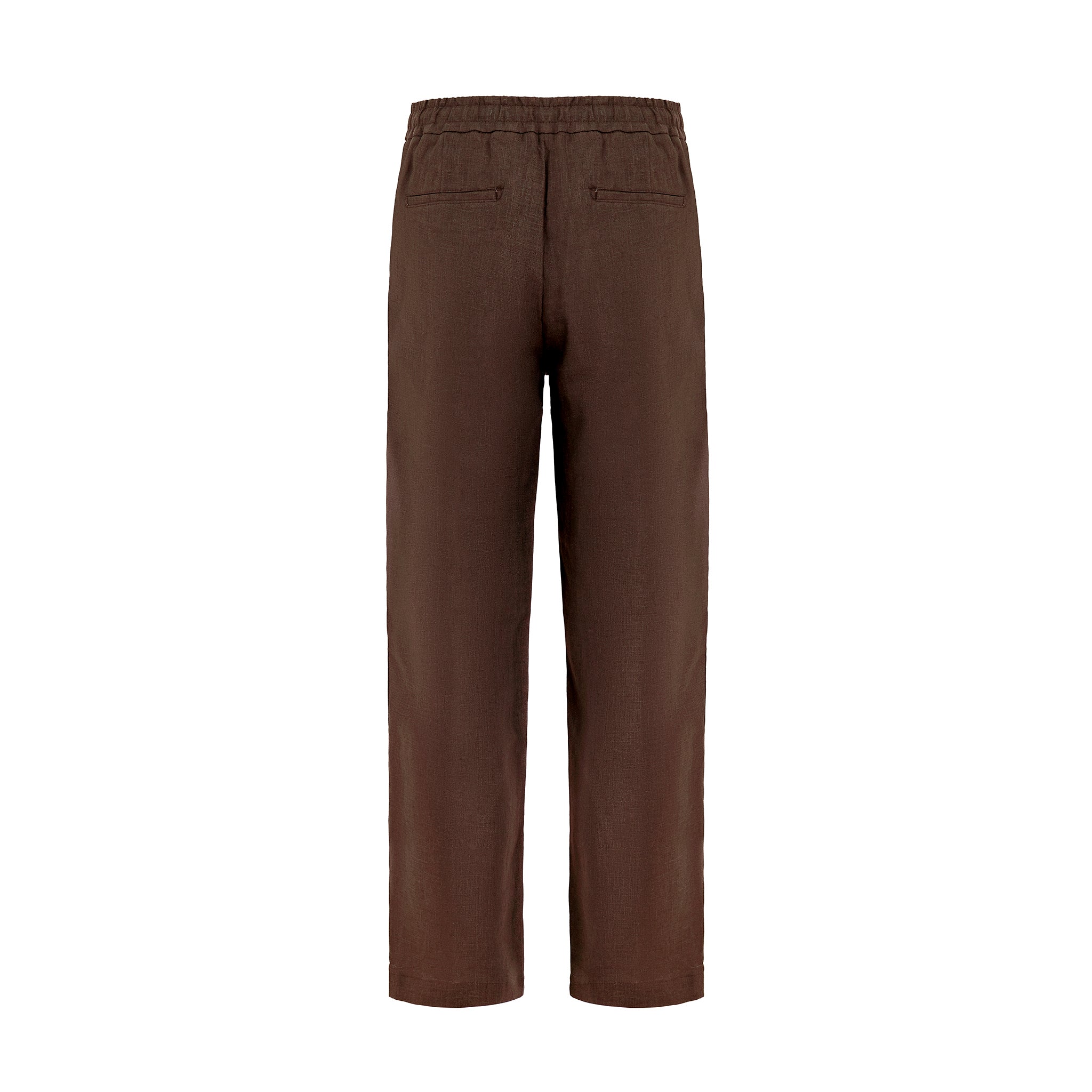 Leinen Hose braun