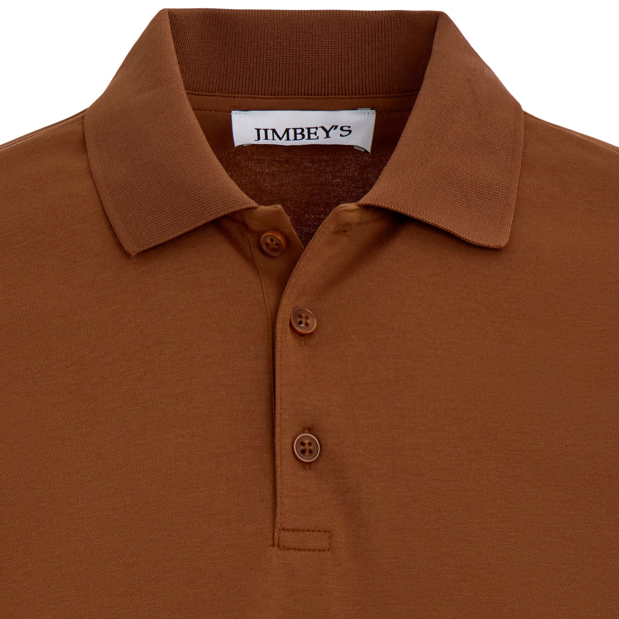 Poloshirt mit Knöpfen rotbraun
