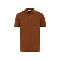 Poloshirt mit Knöpfen rotbraun