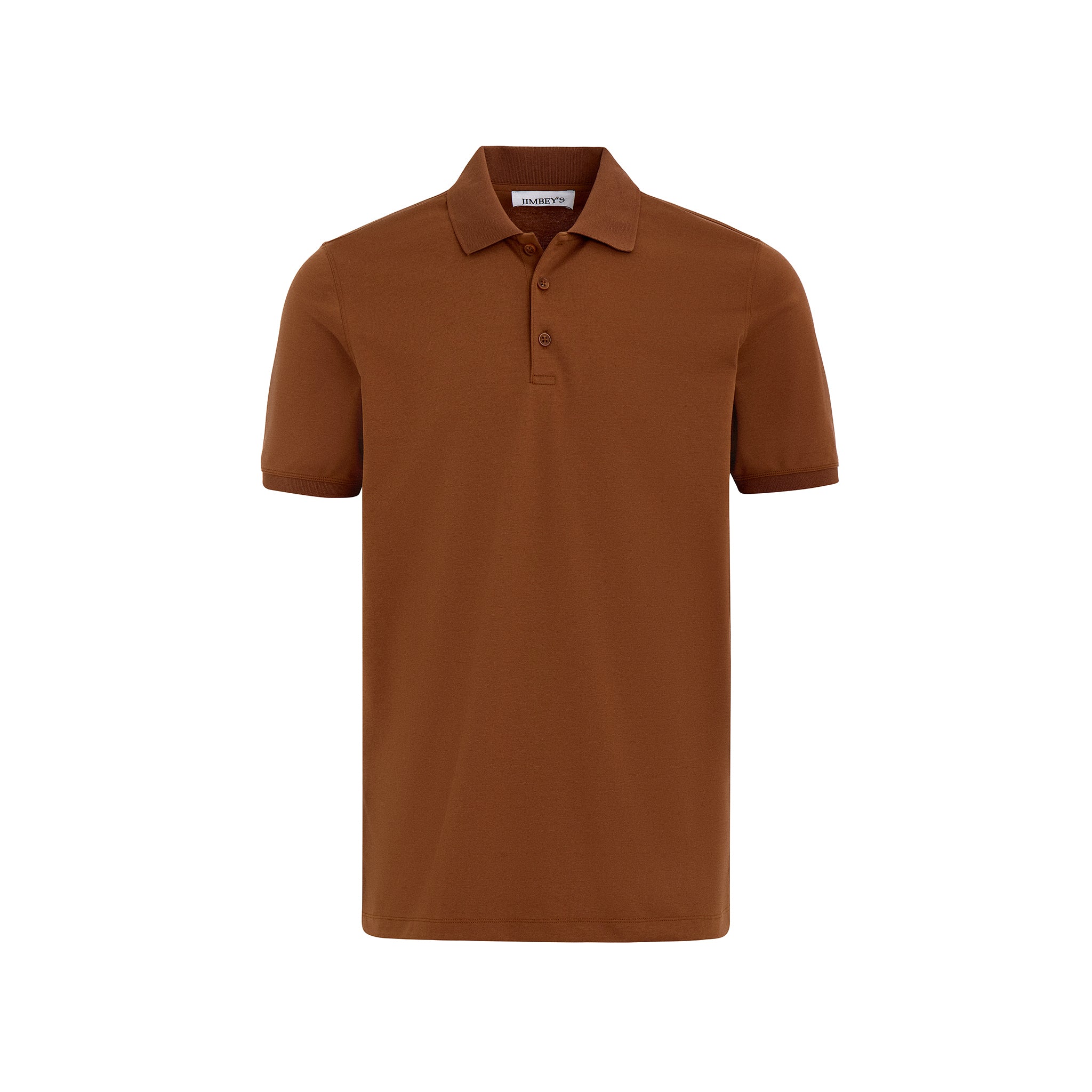 Poloshirt mit Knöpfen rotbraun