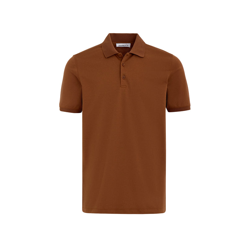 Poloshirt mit Knöpfen rotbraun