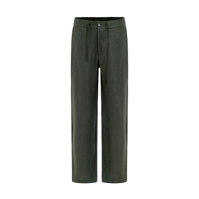 Leinen Hose grün