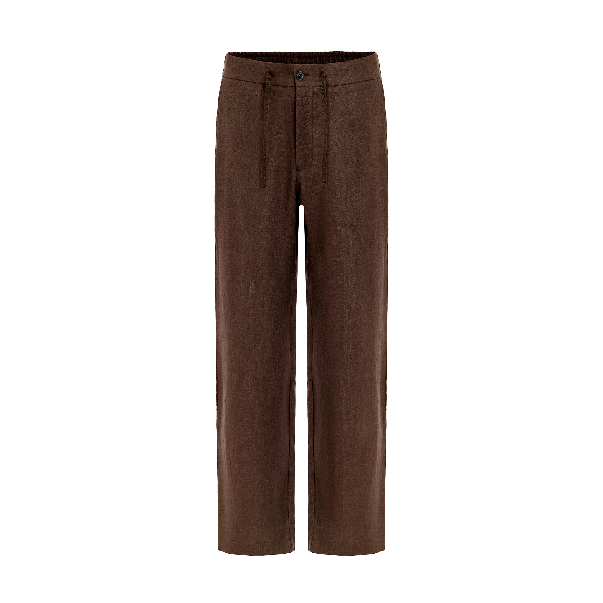 Leinen Hose braun