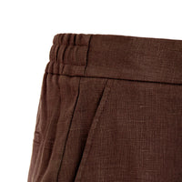 Leinen Hose braun