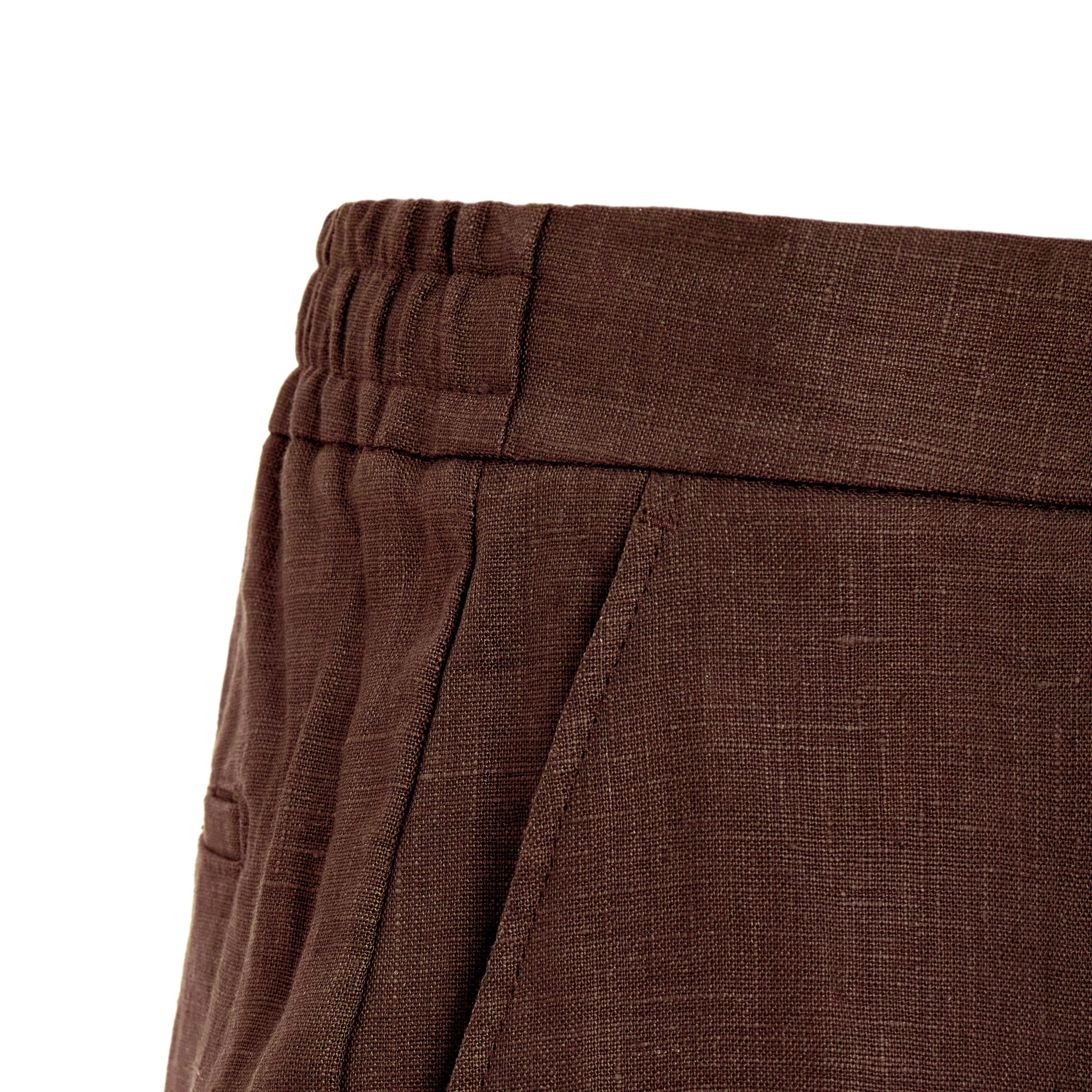 Leinen Hose braun
