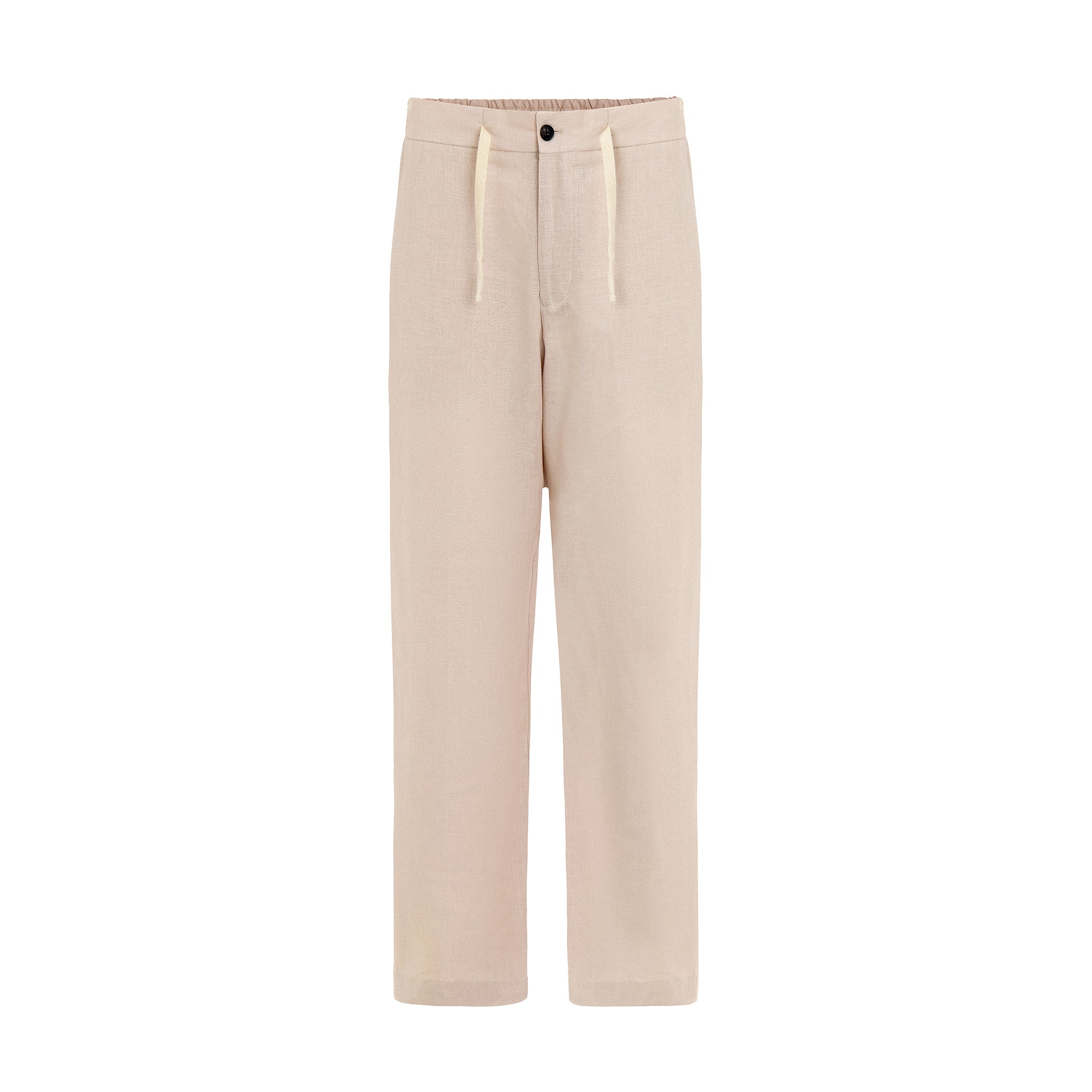 Leinen Hose beige
