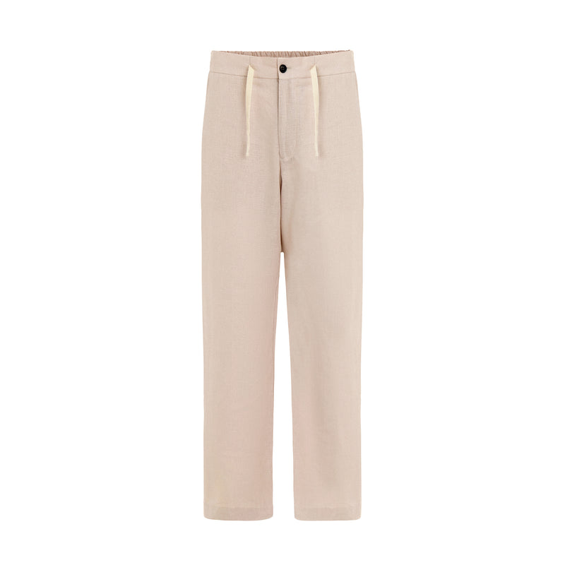Leinen Hose beige