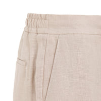 Leinen Hose beige