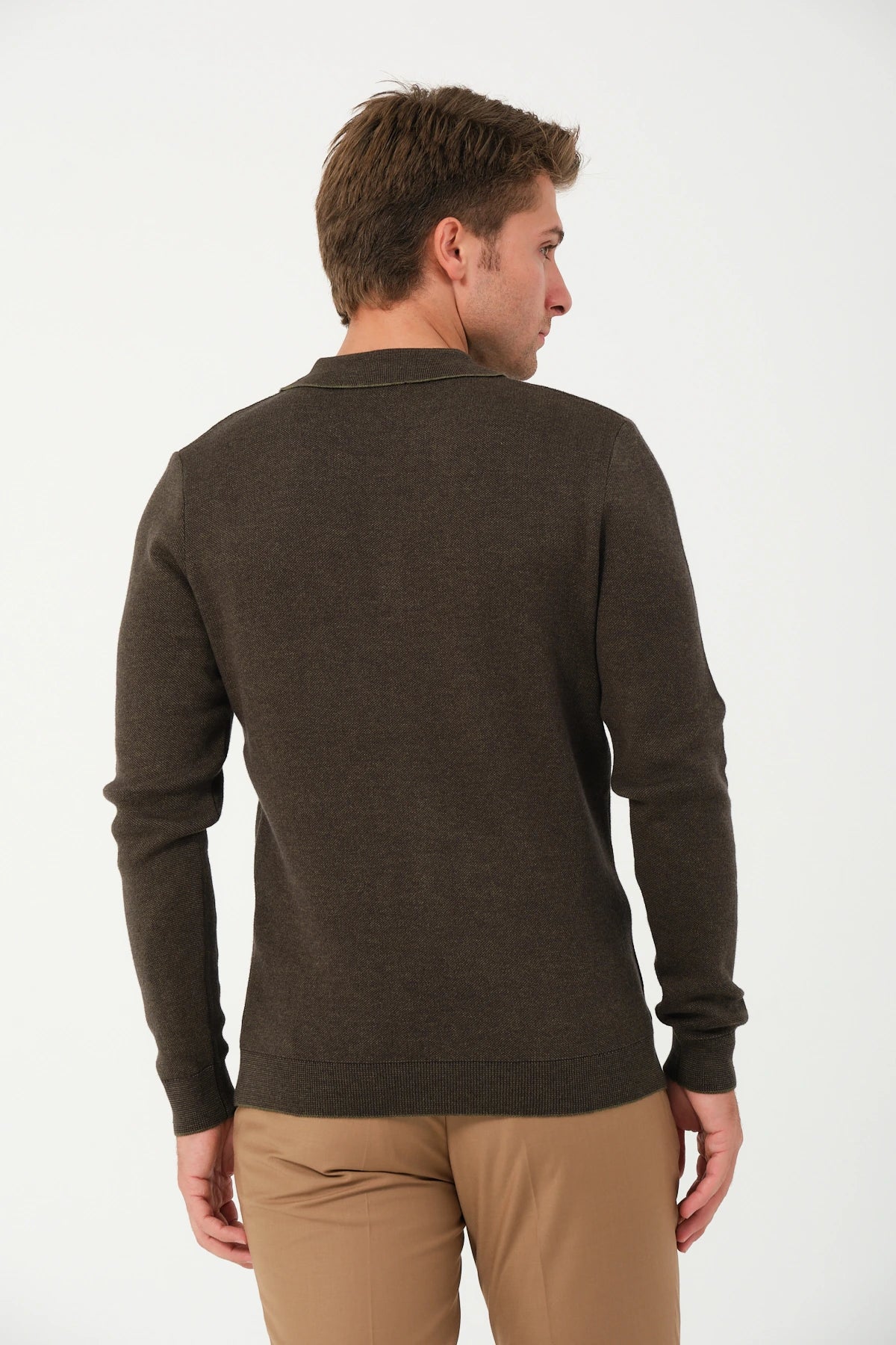 Polo Longsleeve Oliv
