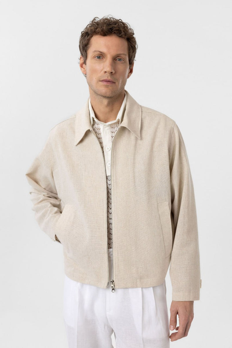 Blouson Jacke Leinen
